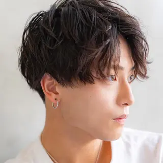 ショート カラー パーマ メンズ アイブロウ 丁寧なカウンセリング 🌿Chiemi🌿のヘアスタイル