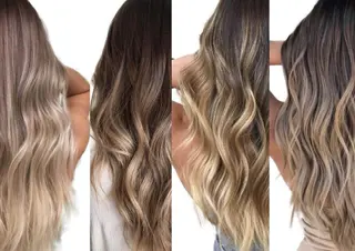 セミロング カラー 髪質改善専門店 エイジングケアのヘアスタイル