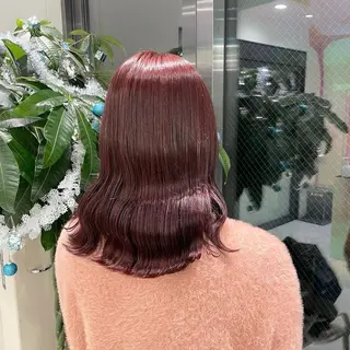 セミロング カラー みう/仙台/暖色/ 艶髪/顔周りカット/のヘアスタイル