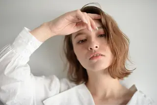 ミディアム カラー ヘアアレンジ 三宅 涼馬のヘアスタイル