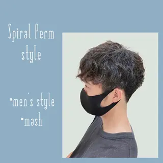 パーマ メンズ 樋笠 知佳のヘアスタイル