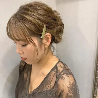 ロング カラー ヘアアレンジ 代表🎀 ふわモテ愛 され髪🩷yumiのヘアスタイル