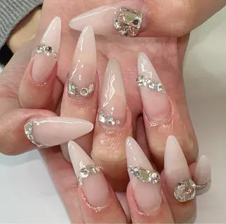 ロング Latte Nail 十三のネイルデザイン