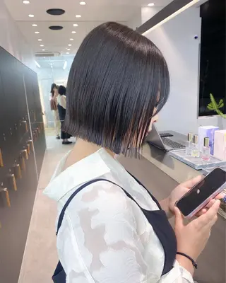 ミディアム カラー ♥️ボブ韓国風ヘア ♥️久保田夢美のヘアスタイル