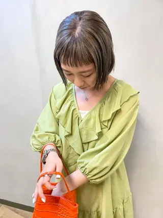 ミディアム カラー パーマ ヘアアレンジ メンズ キッズ ネイル マツエク・マツパ アイブロウ tatsumi/ボブ ウルフ/レイヤーのヘアスタイル