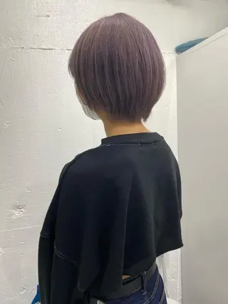 ショート カラー ヘアアレンジ ササキカズマ〻透明感 〻色落ち〻赤み消しのヘアスタイル