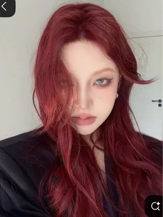 セミロング カラー nonoka オリーブ/グレージュのヘアスタイル