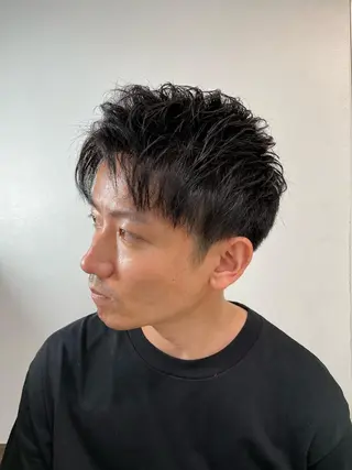 ショート ヘアアレンジ メンズ 髪や目黒店所属・Kamiya's TOKYO 安孫子のヘアスタイル