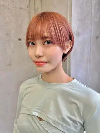 ショート かえ🩶韓国ボブ🎀 透明感カラー🥣のヘアスタイル