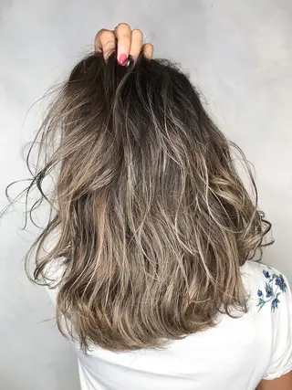 セミロング パーマ カラー 【N°deseo】 吉祥寺のヘアスタイル