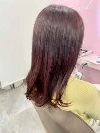 ミディアム カラー 色白に見える暗髪 梅田・増田のヘアスタイル