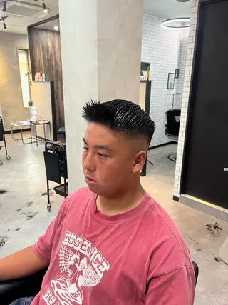 ショート メンズ メンズブリーチカラー モデル募集中福田竜作のヘアスタイル