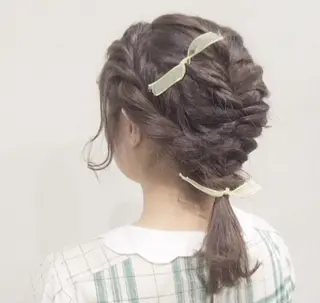 セミロング カラー ヘアアレンジ 佐藤 美咲のヘアスタイル