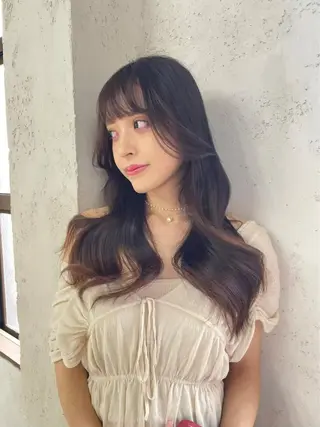 ロング カラー レイヤー/艶カラー /韓国ヘア/高松のヘアスタイル