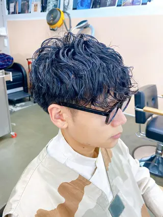 ショート パーマ メンズ メンズパーマ タカキリョウのヘアスタイル