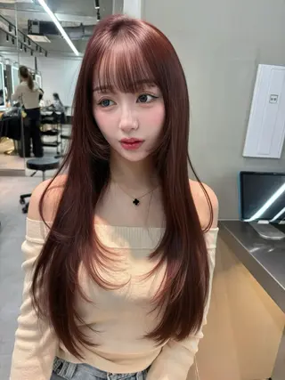 ミディアム カラー 【透明感ヘア】 吉村　清志のヘアスタイル