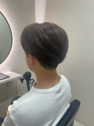 ショート パーマ メンズ 韓国🇰🇷艶髪 ケアカラーSHURIのヘアスタイル