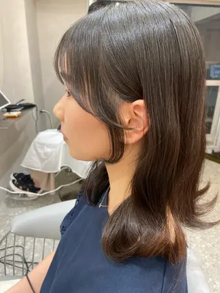 ミディアム 新宿/韓国ヘア 中明度カラー/かやのヘアスタイル