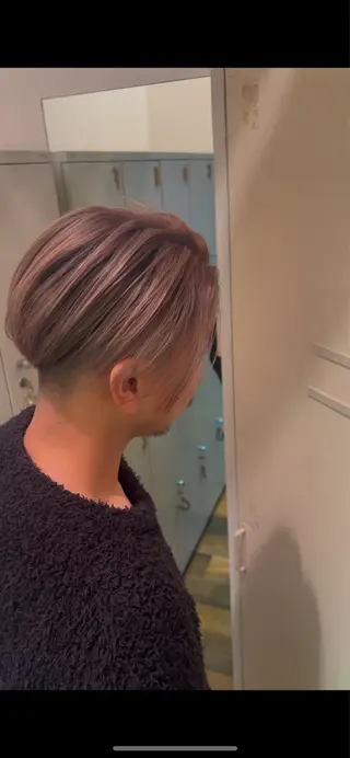 カラー メンズ ハイトーンカラー/エ クステ/デザインのヘアスタイル