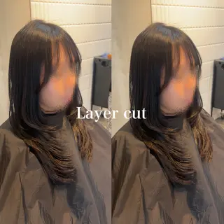 セミロング 林田 もものヘアスタイル