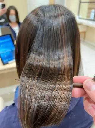 カラー 艶髪カラー 矯正 モデル募集/Aoiのヘアスタイル