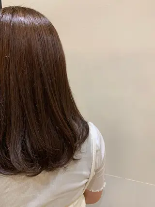 セミロング カラー レイヤーカット/ 艶カラー/RYOMAのヘアスタイル