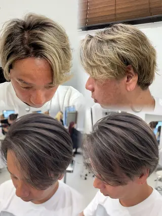 ショート カラー メンズ Men's BIRTH by happiness 梅田中崎町店所属・メンズ特化美容師 カラー専門ぺーターのヘアスタイル