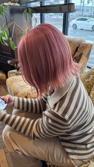 ミディアム カラー 長瀬 友唯のヘアスタイル