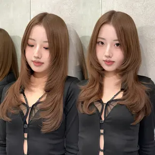 ロング カラー RIN🩶レイヤー /ハッシュカットのヘアスタイル