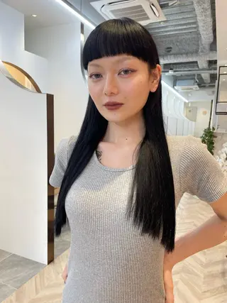 ロング カラー ベージュ/透明感/ 桃子🎀のヘアスタイル