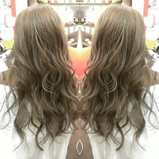 ロング カラー 植田 /エクステ /ブリーチ/髪質改善のヘアスタイル