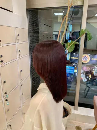 セミロング カラー 【質感調整】 🫧【艶髪】石井佑弥のヘアスタイル