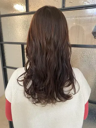 セミロング カラー 安永 涼のヘアスタイル