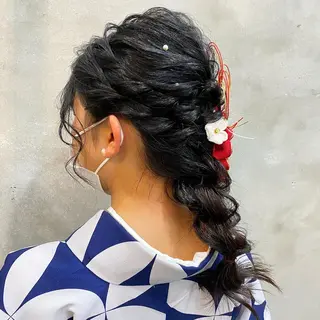 セミロング まつパ・ヘアセット ♡Chinami♡のマツエク・マツパデザイン