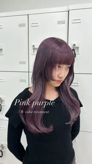 ロング カラー 表参道ハッシュカット レイヤー/リノンのヘアスタイル