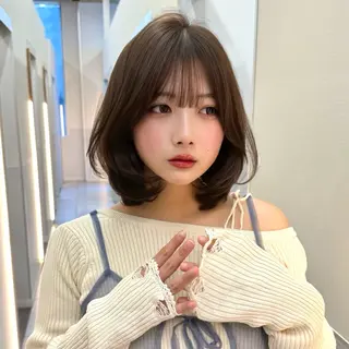 ミディアム カラー 津田 怜果のヘアスタイル