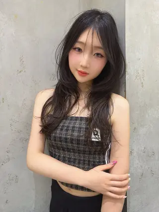 ロング MASHU韓国ヘア/ レイヤー/透明感カラのヘアスタイル