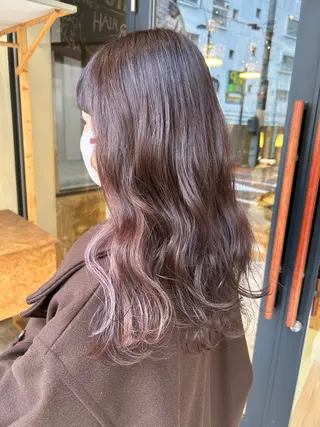 ミディアム カラー hair make DAISY LOTUS所属・MAYU🪡 透明感カラー/耳ツボのヘアスタイル