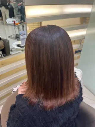 ミディアム カラー パーマ 縮毛矯正/艶髪/ チホリのヘアスタイル