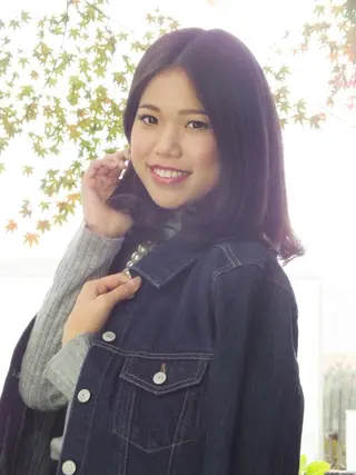 ミディアム ＠kutsu tetsuoのヘアスタイル