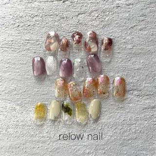 ネイル anyora nail salon所属・大人ワンホン キラキラ／Ayanoのネイルデザイン