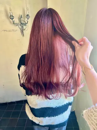 セミロング カラー 暖色カラー/ブリーチ /かしむらゆうかのヘアスタイル