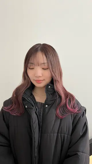 ロング カラー メンズパーマ/ メッシュ📍ユリのヘアスタイル