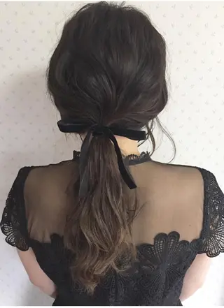 ミディアム カラー 透明感・艶カラー/ 坂田友梨奈のヘアスタイル