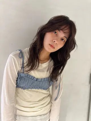 ロング カラー パーマ mina🪐立川駅/ レイヤー/ボブのヘアスタイル