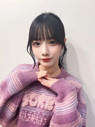 セミロング カラー 韓国×髪質改善💊 似合わせ/武田涼のヘアスタイル