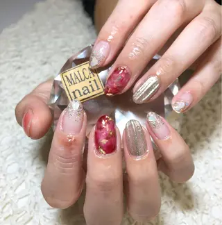 セミロング パーマ ヘアアレンジ キッズ ネイル マツエク・マツパ MALCAnail(マルカネイル)所属・荒木 莉奈のネイルデザイン