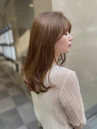 ロング カラー 顔骨格似合わせカット 乾陽菜のヘアスタイル