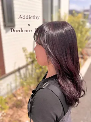 セミロング カラー 堀口 彩佳のヘアスタイル