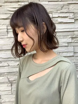 ミディアム カラー 透明感カラーブリーチ 🌼シゲモトアヤ🌼のヘアスタイル